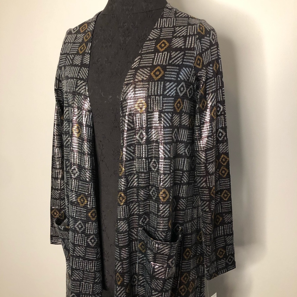 LuLaRoe Sarah Metallic Duster Cardigan - S